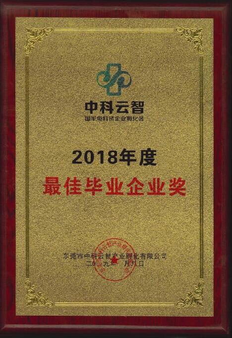 2018年度合通科技榮獲最佳畢業(yè)企業(yè)獎